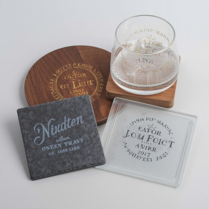 Custom Slate Coaster Set