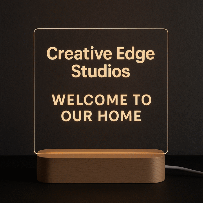 Custom Acrylic LED Edge-Lit Sign